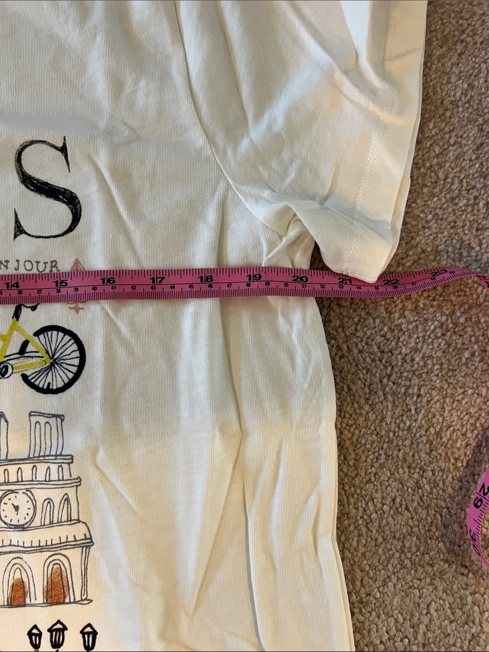 J. Crew White Paris Illustration Short Sleeve Tee - Picture 2 of 2
